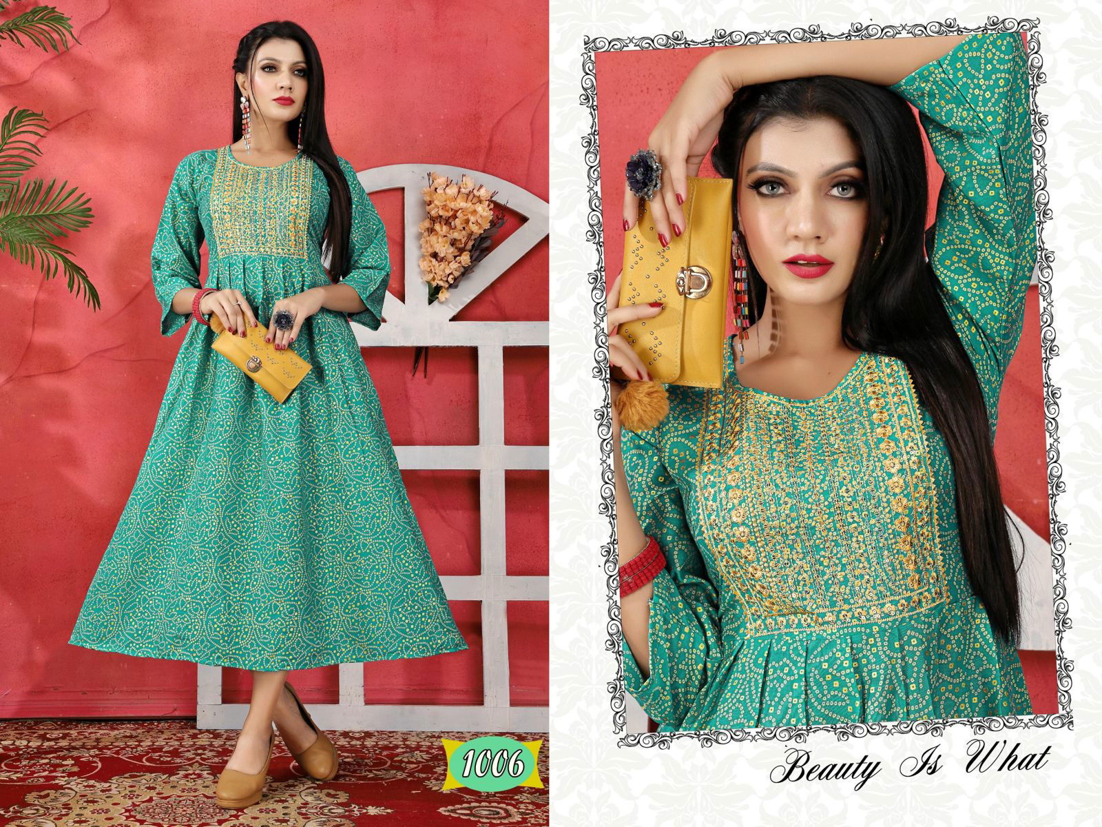 Golden Britt 1 New Designer Fancy Wear Anarkali Kurti Collection